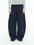 oinimi Shape Retaining Wide Leg Knit Cotton Zip Fly Unisex Work Black Navy Pants