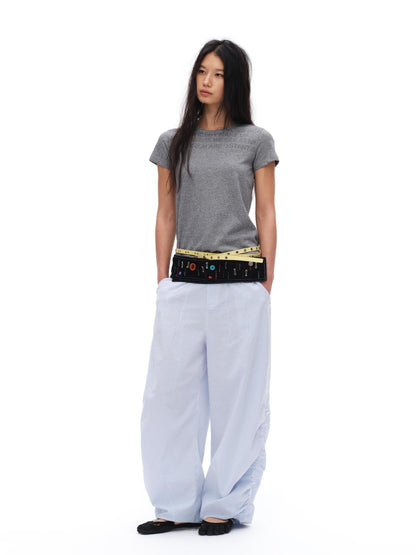 oinimi Sheer Watermark Allover Letter Print Women&