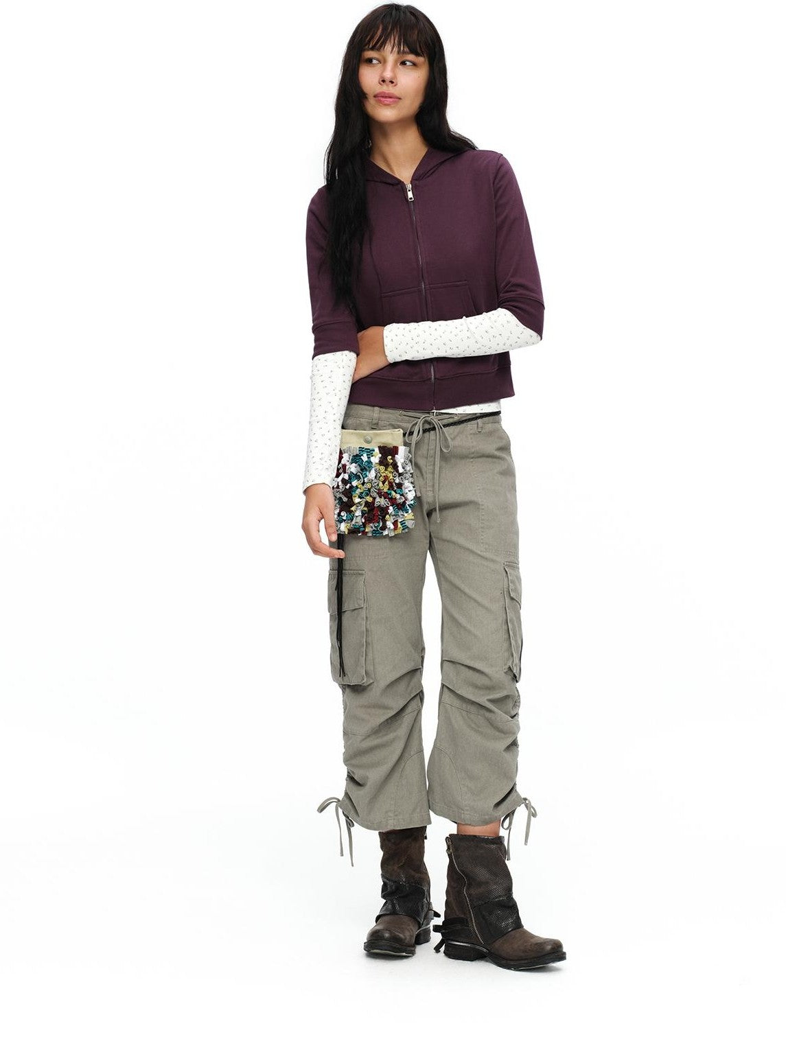 oinimi Soft Floral Faux Two Piece Slim Women&
