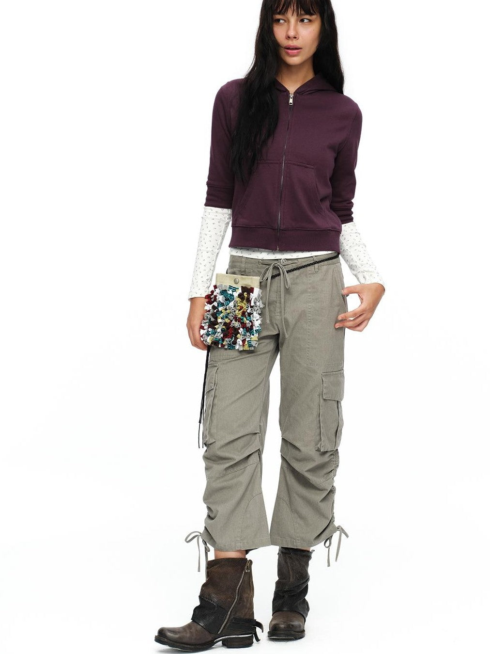 oinimi Soft Floral Faux Two Piece Slim Women&