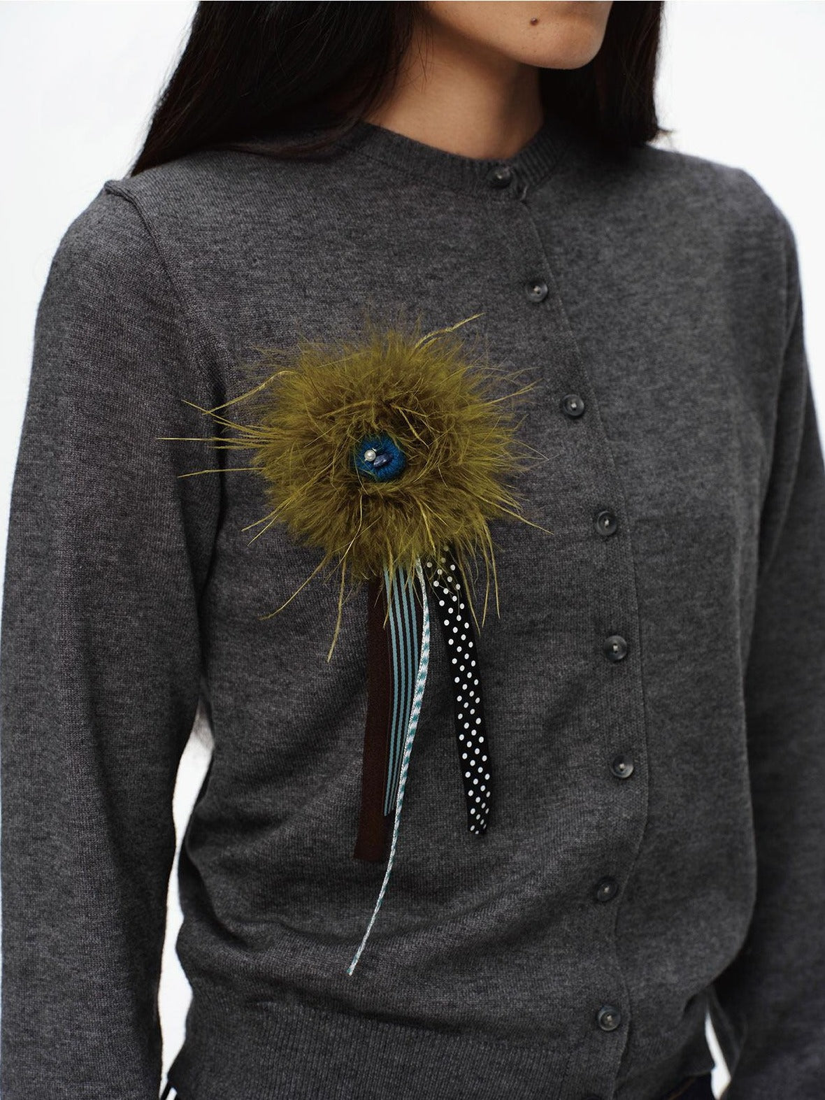 oinimi Soft Fluffy Faux Fur Bag Charm Lake Blue Warm Cocoa Accessories