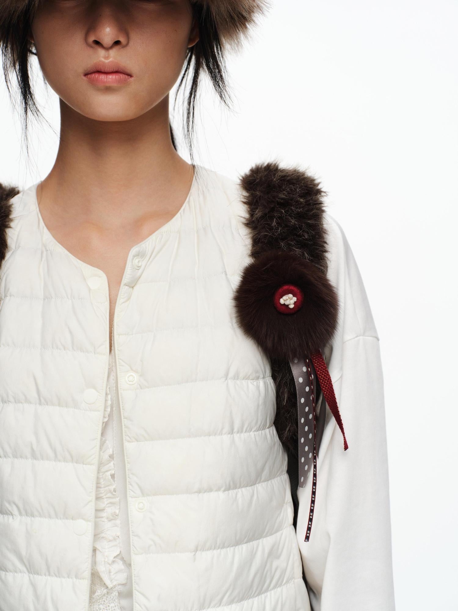 oinimi Soft Fluffy Faux Fur Bag Charm Lake Blue Warm Cocoa Accessories
