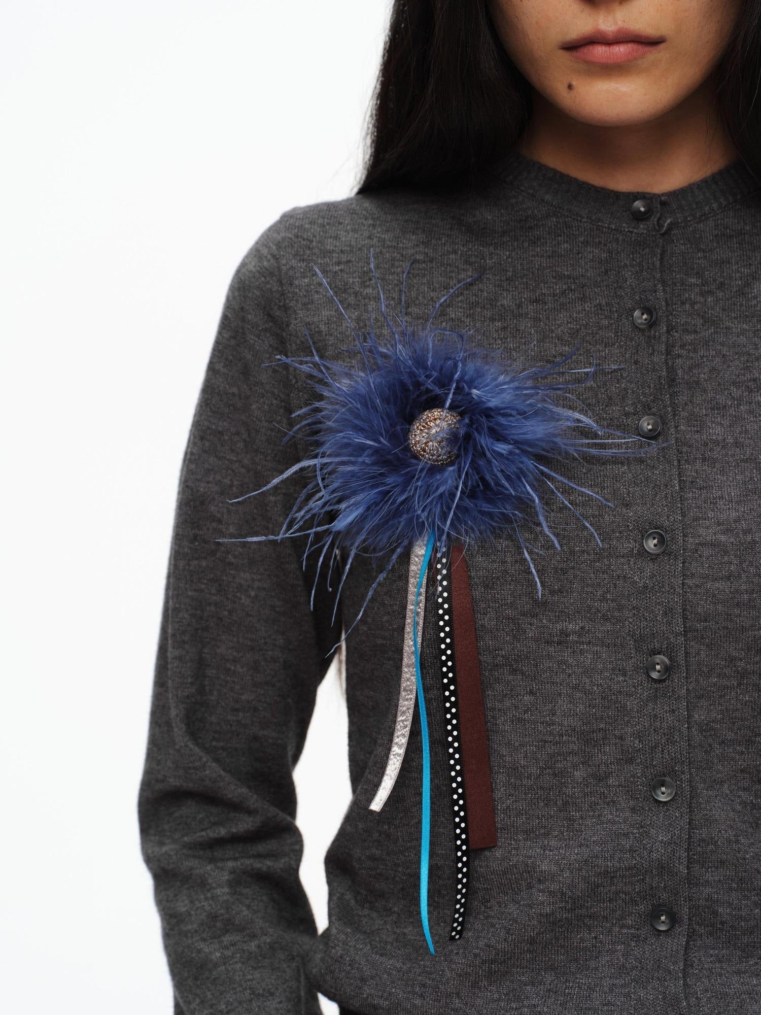oinimi Soft Fluffy Faux Fur Bag Charm Lake Blue Warm Cocoa Accessories