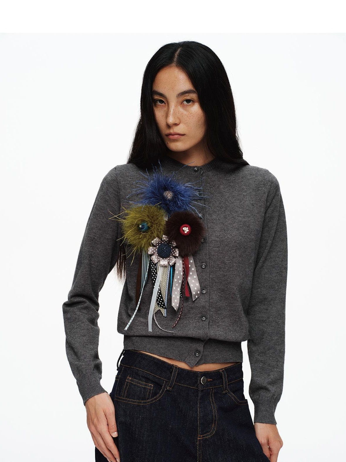 oinimi Soft Fluffy Faux Fur Bag Charm Lake Blue Warm Cocoa Accessories