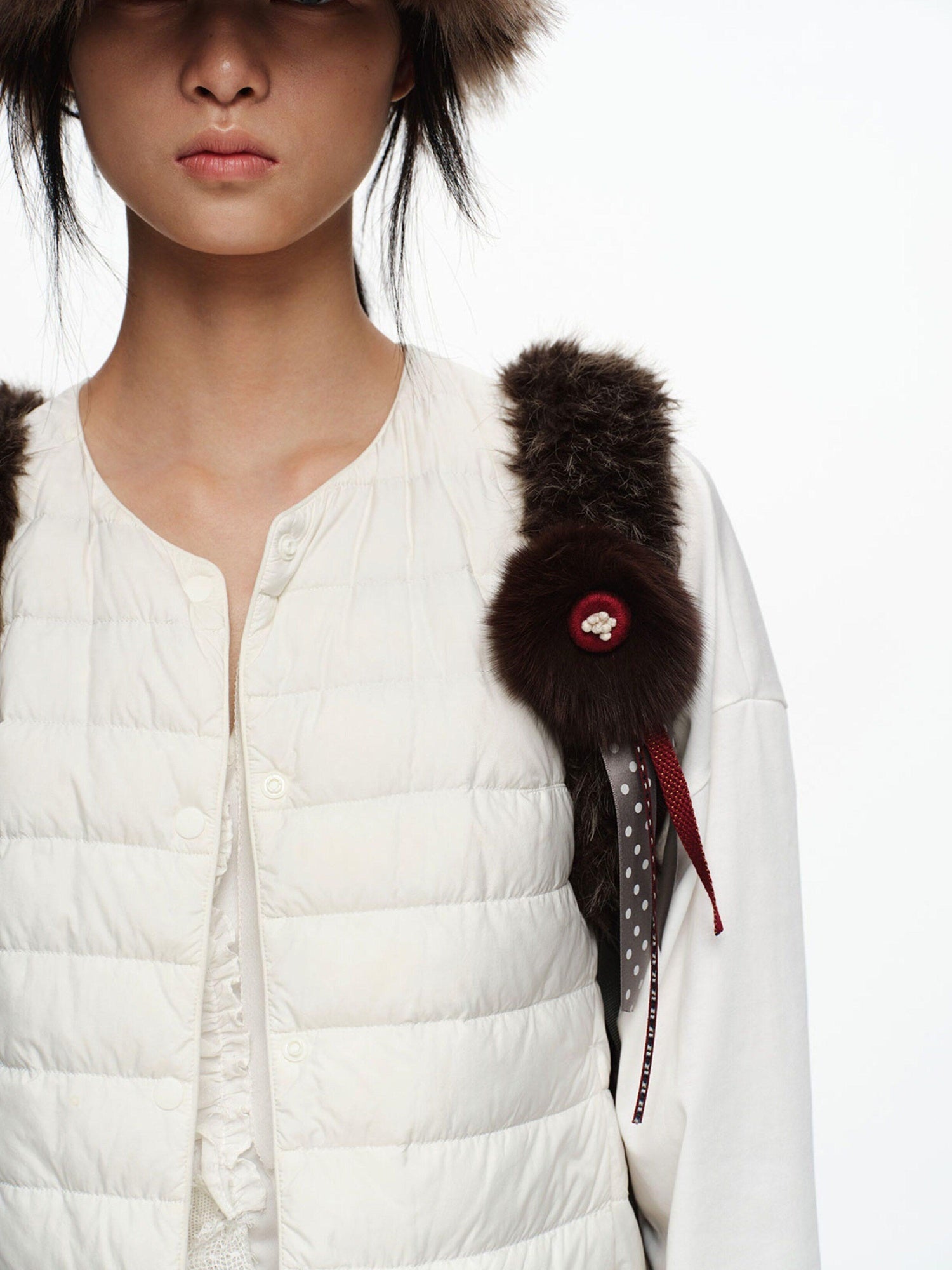 oinimi Soft Fluffy Faux Fur Bag Charm Lake Blue Warm Cocoa Accessories