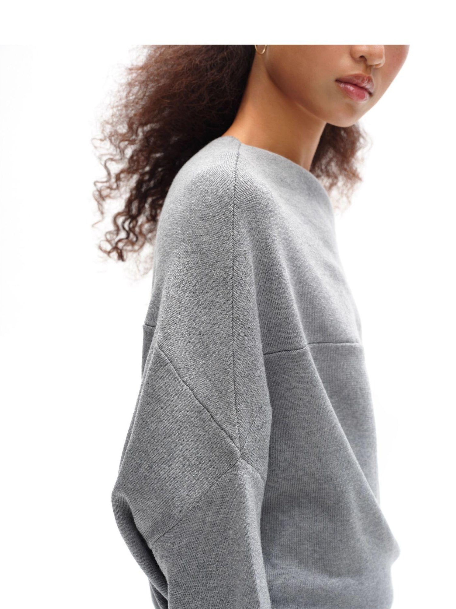 oinimi Soft Sculpted Draped Asymmetrical Knit Sweater