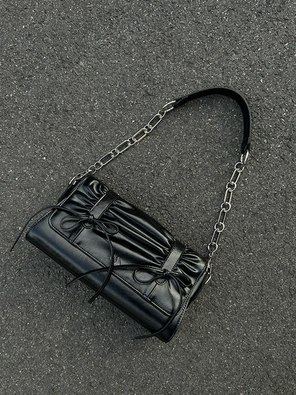oinimi_Soft_Sculpture_Pleated_Butterfly_Knot_Cambridge_Bag_Silver_Black_MISSTT