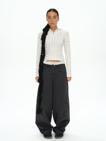 oinimi Star Dot Angel Set With 3D Wings And Scalloped Shorts