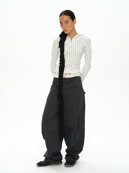 oinimi Star Dot Angel Set With 3D Wings And Scalloped Shorts