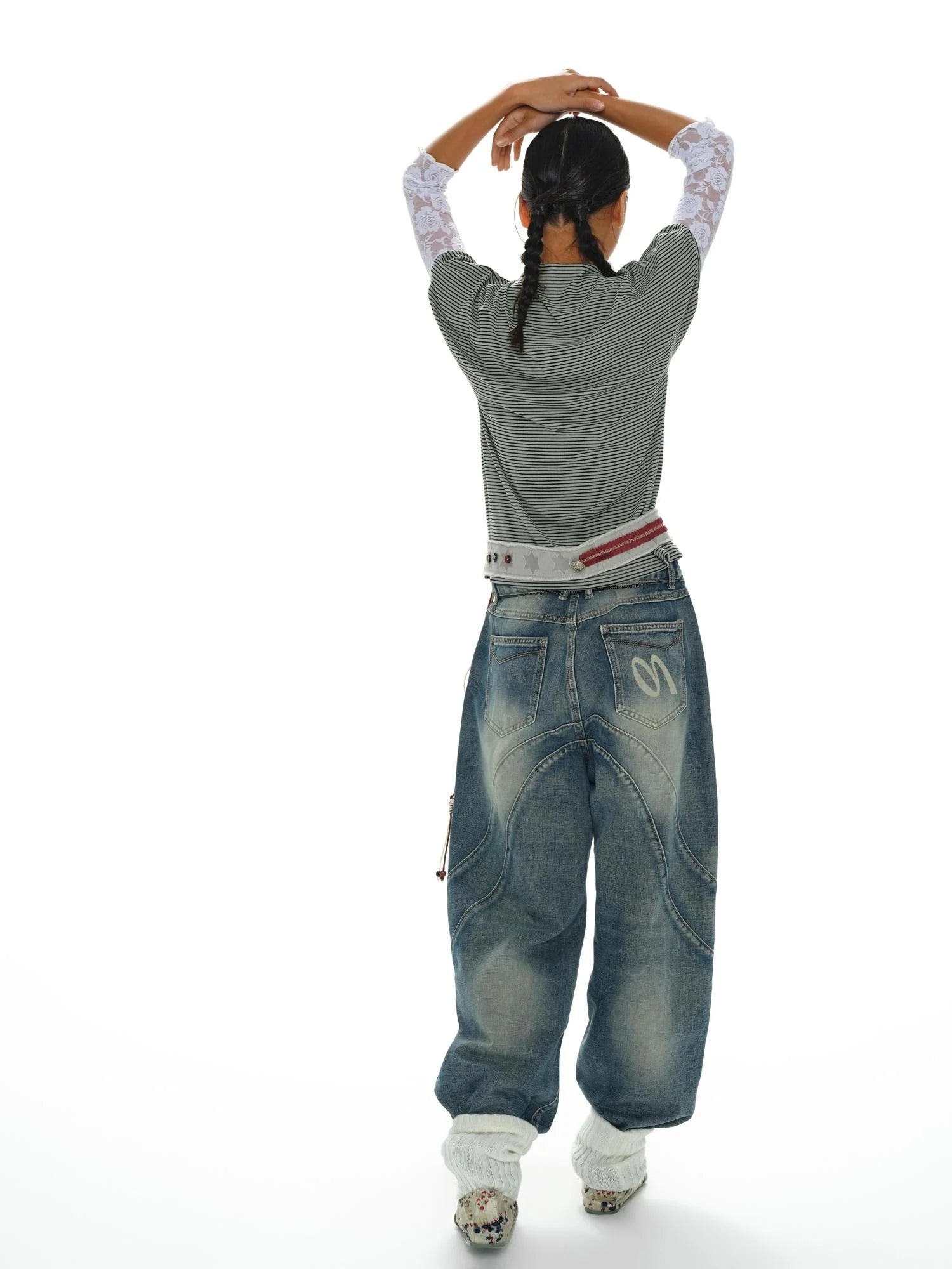 Stars And Stripes Patchwork Crewneck Tee