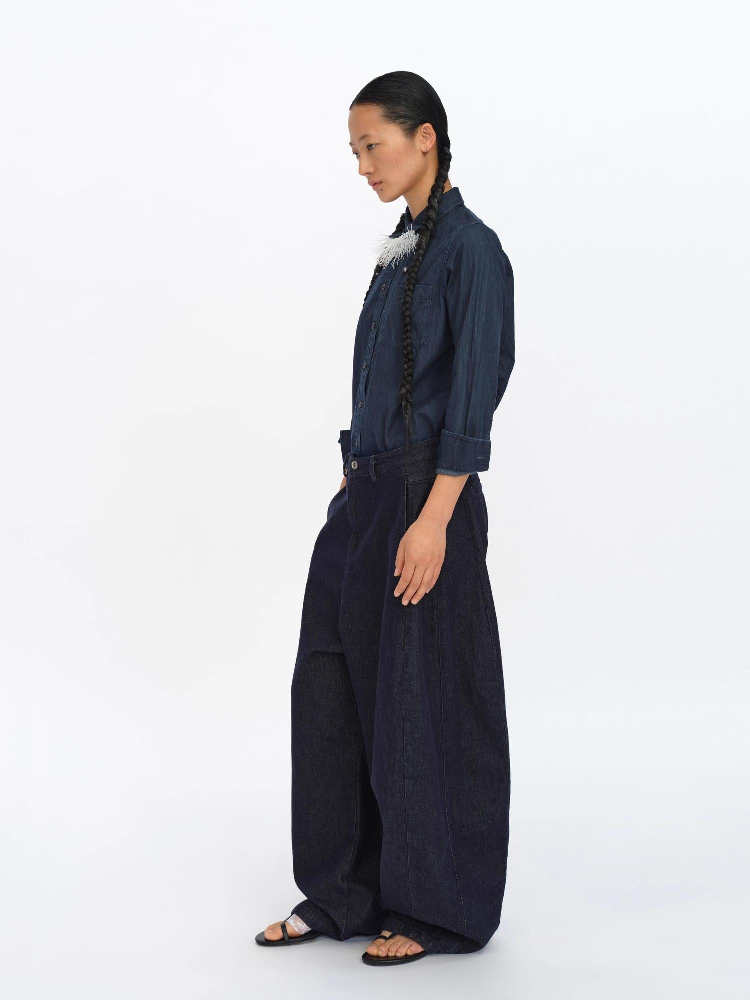 oinimi Straight Leg Denim Jeans Dark Wash Loose Fit Four Seasons Staple