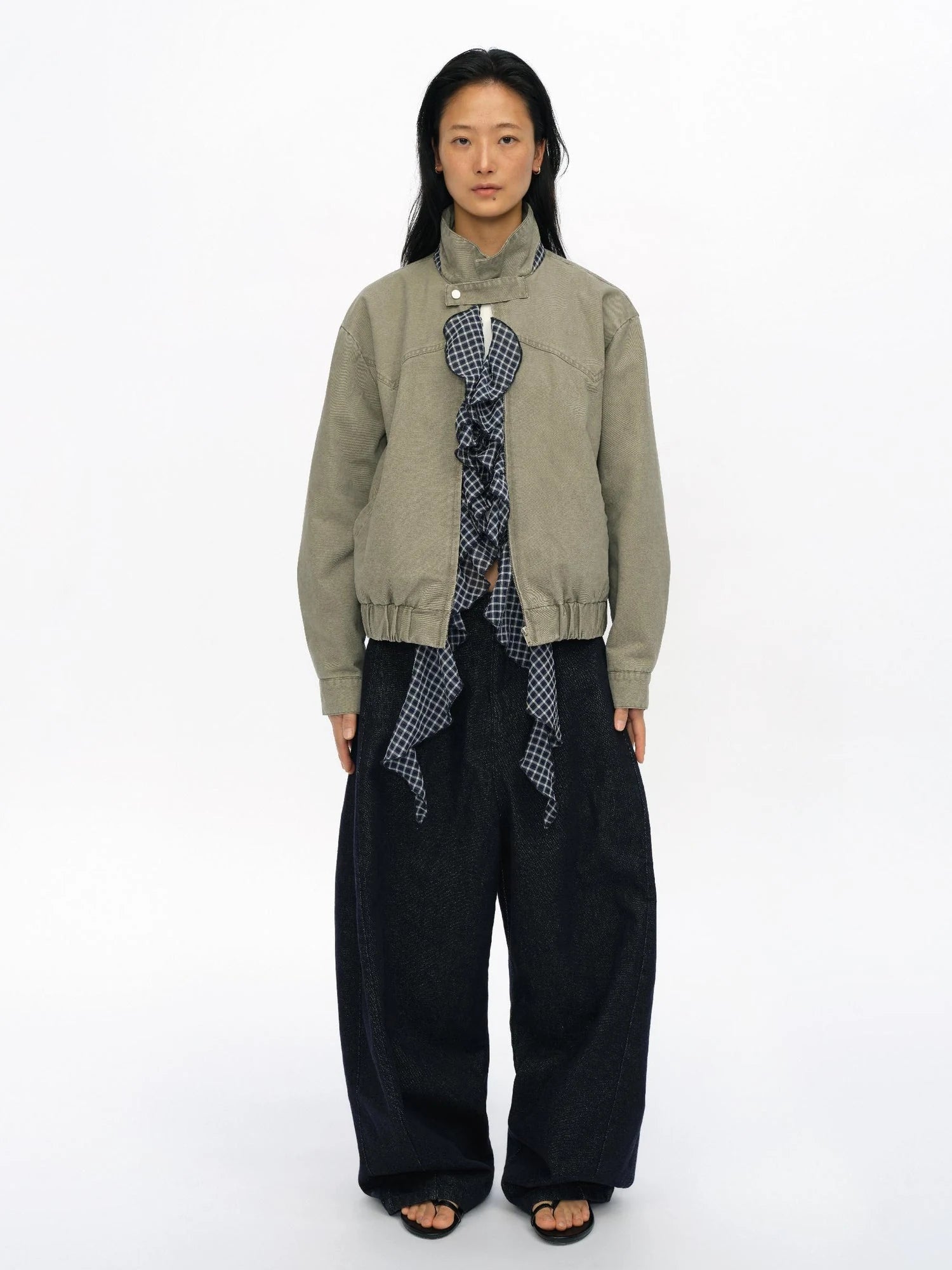 Straight Leg Denim Jeans Dark Wash Loose Fit Four Seasons Staple