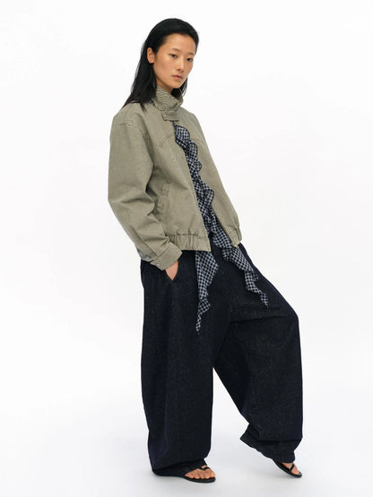 Straight Leg Denim Jeans Dark Wash Loose Fit Four Seasons Staple