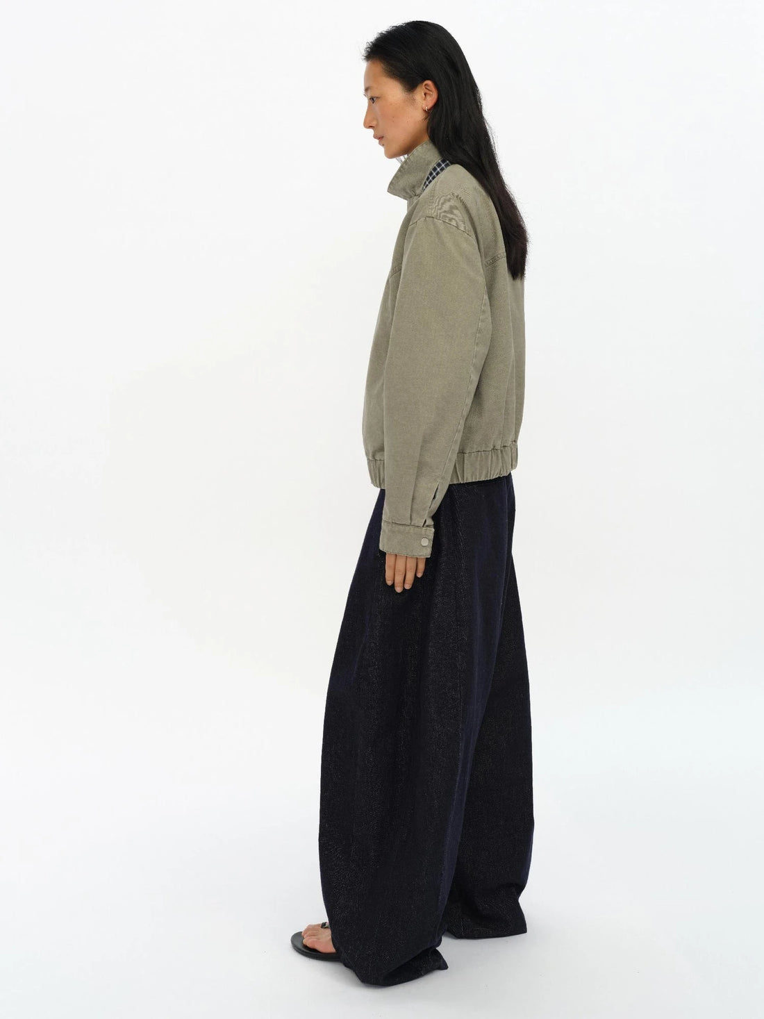 Straight Leg Denim Jeans Dark Wash Loose Fit Four Seasons Staple