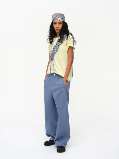 oinimi Straight Leg Washed Work Pants Relaxed Fit