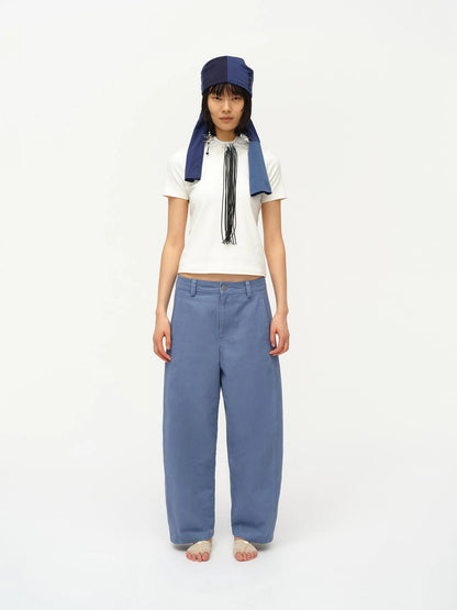 Straight Leg Washed Work Pants Relaxed Fit