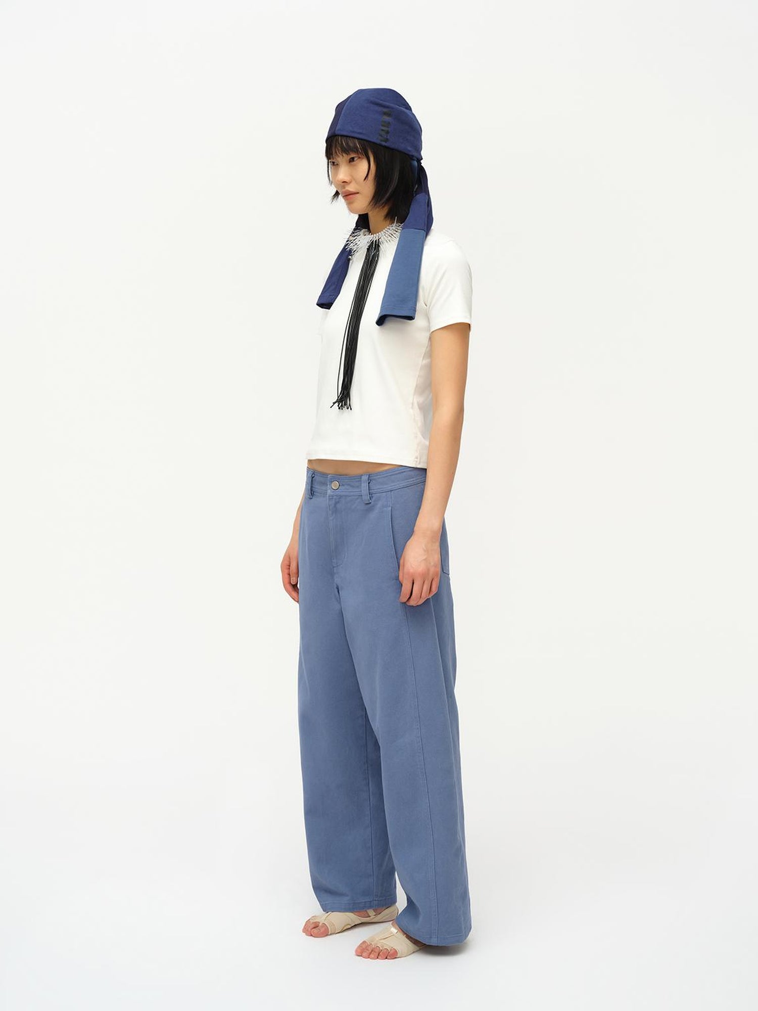 oinimi Straight Leg Washed Work Pants Relaxed Fit