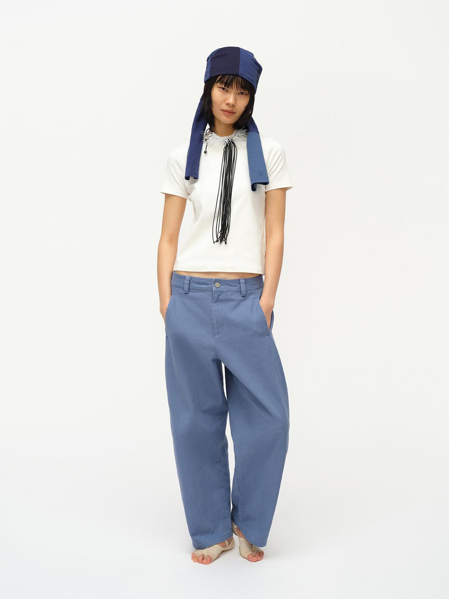 oinimi Straight Leg Washed Work Pants Relaxed Fit