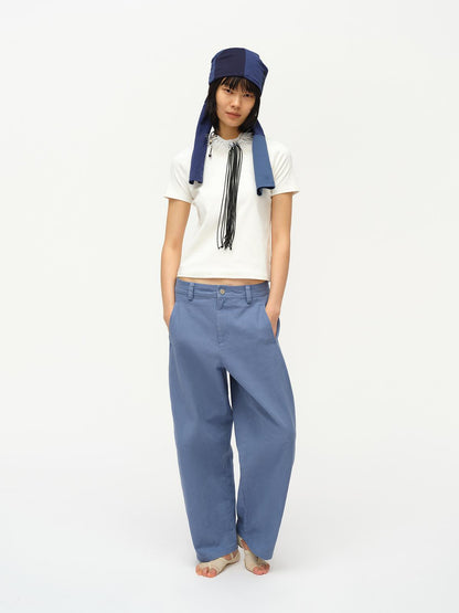 oinimi Straight Leg Washed Work Pants Relaxed Fit