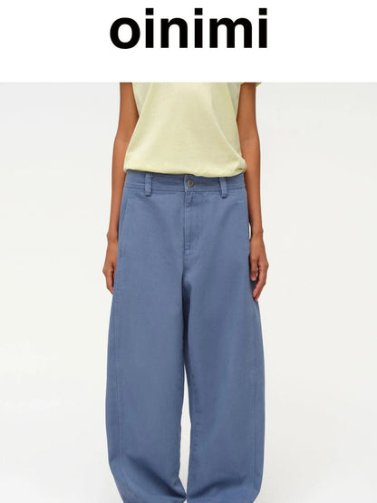 Straight Leg Washed Work Pants Relaxed Fit