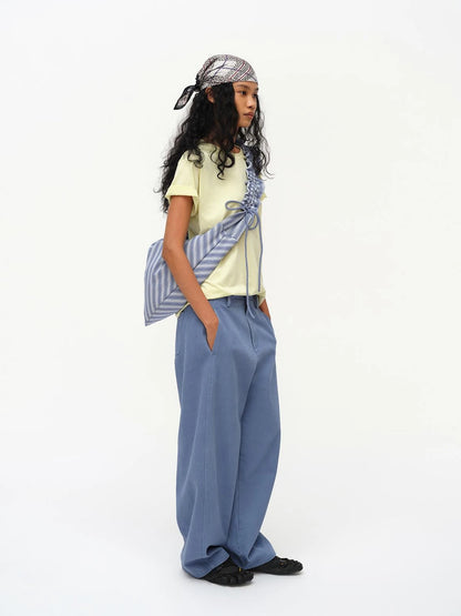 Straight Leg Washed Work Pants Relaxed Fit