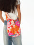 oinimi Tropical Floral Print Canvas Crossbody Bag