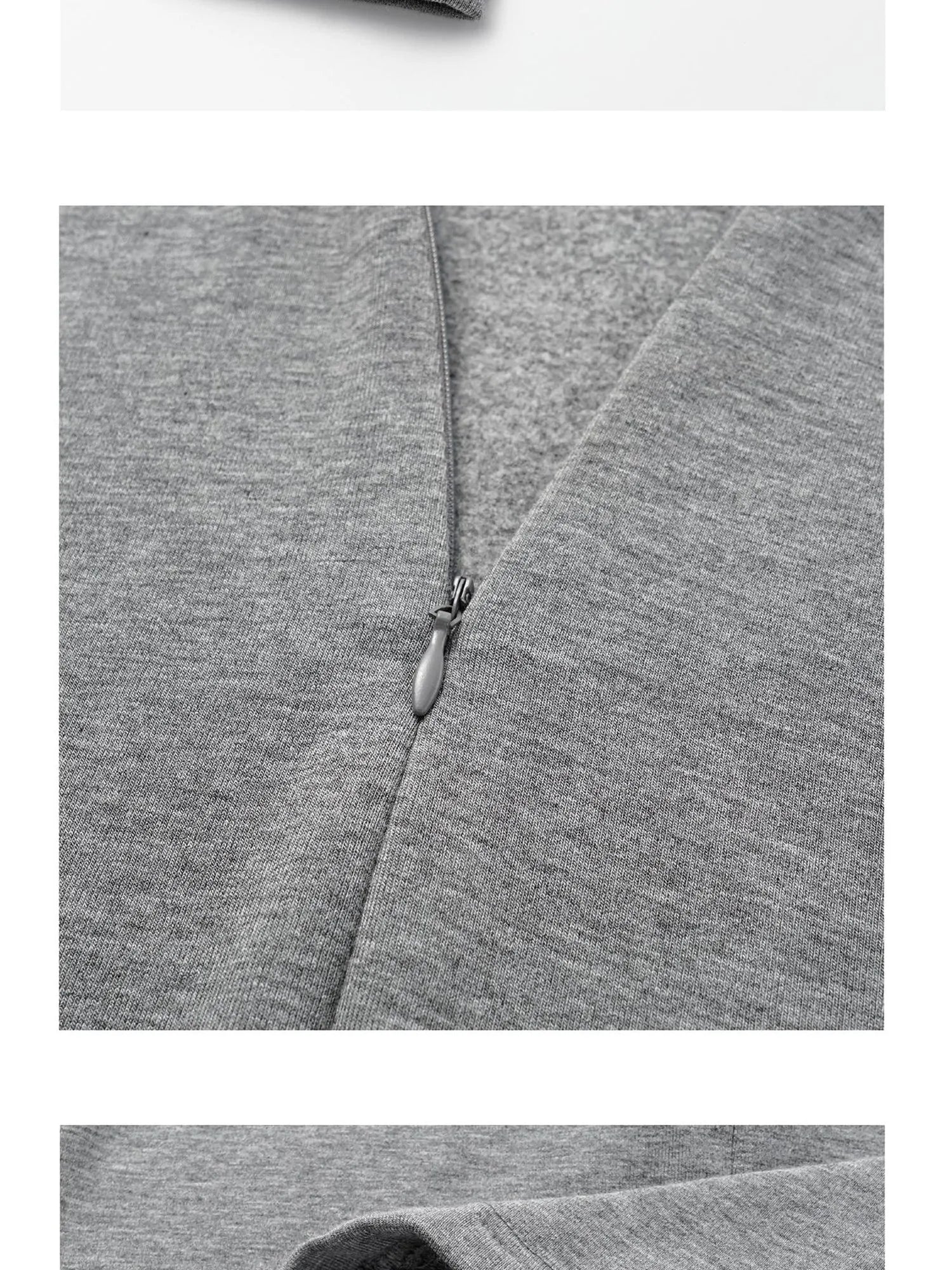 V-Neck Hooded Adjustable Fleece-Lined Slim Fit Top