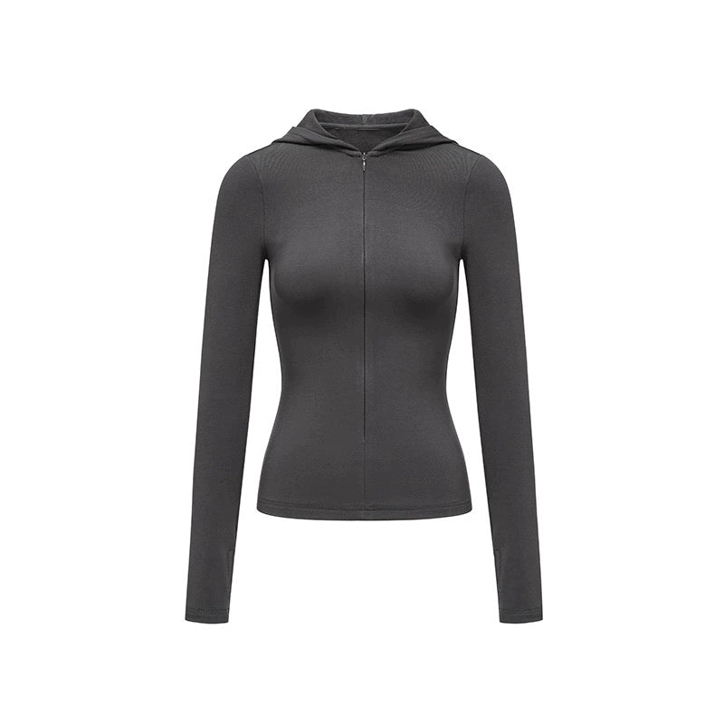 oinimi_V-Neck_Hooded_Adjustable_Fleece-Lined_Slim_Fit_Top_MISSTT