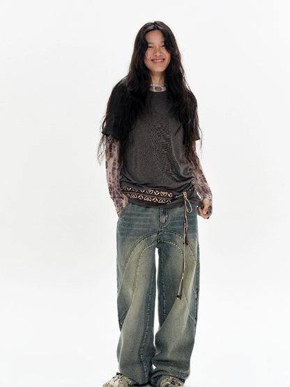 Vintage Brown Tribal Rope Waist Belt Unisex