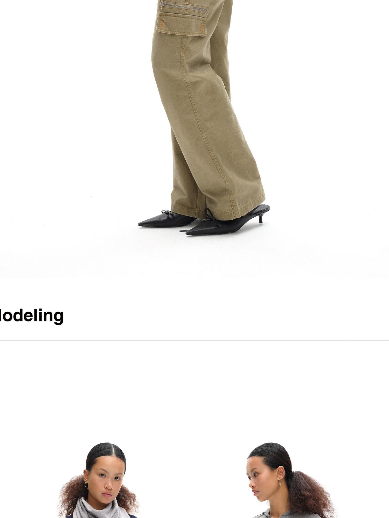 oinimi Vintage Khaki Multi Pocket Work Pants Low Rise Relaxed Fit Women Trousers
