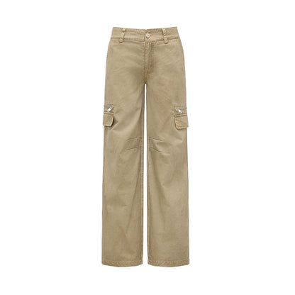 oinimi_Vintage_Khaki_Multi_Pocket_Work_Pants_Low_Rise_Relaxed_Fit_Women_Trousers_MISSTT