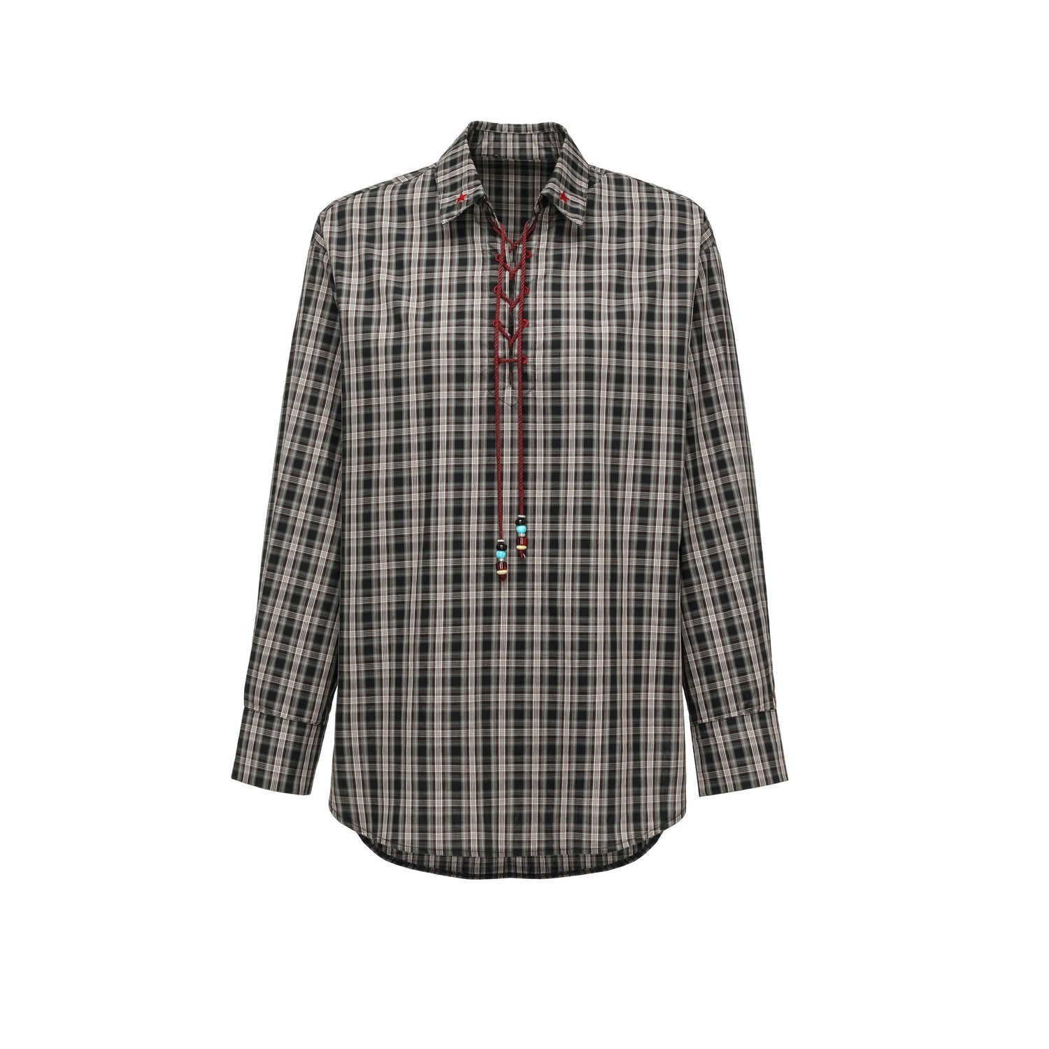 oinimi_Vintage_Knight_Lace_Up_Embroidered_Plaid_Women&