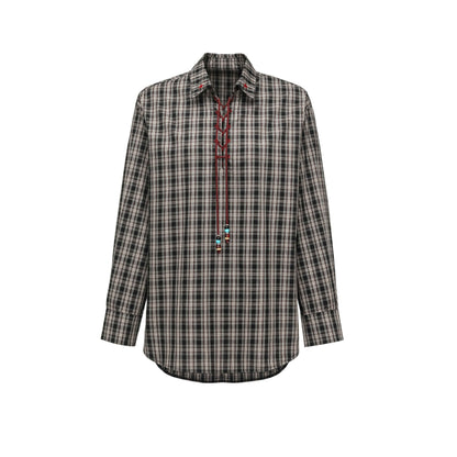 oinimi_Vintage_Knight_Lace_Up_Embroidered_Plaid_Women&