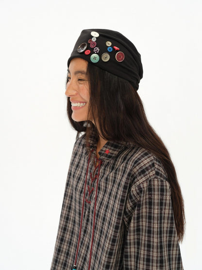 oinimi Vintage Knight Lace Up Embroidered Plaid Women&