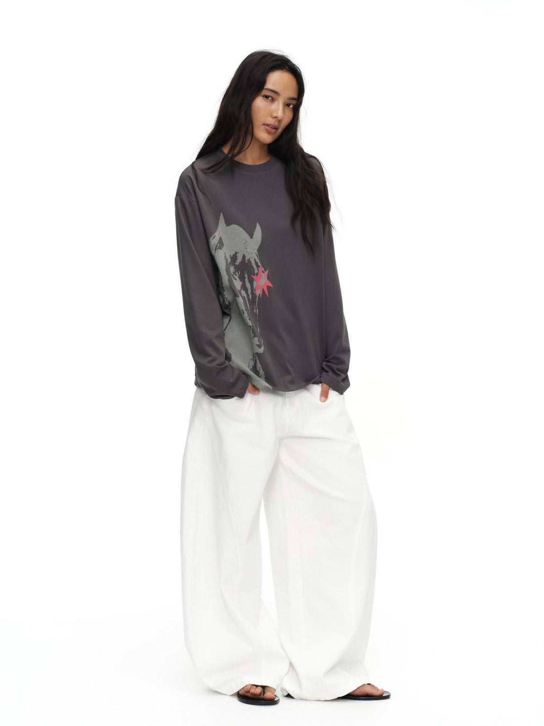 oinimi Vintage Meteor Horse Tie Dye Print Women&