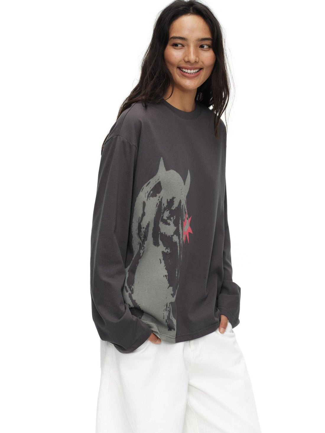 oinimi Vintage Meteor Horse Tie Dye Print Women&