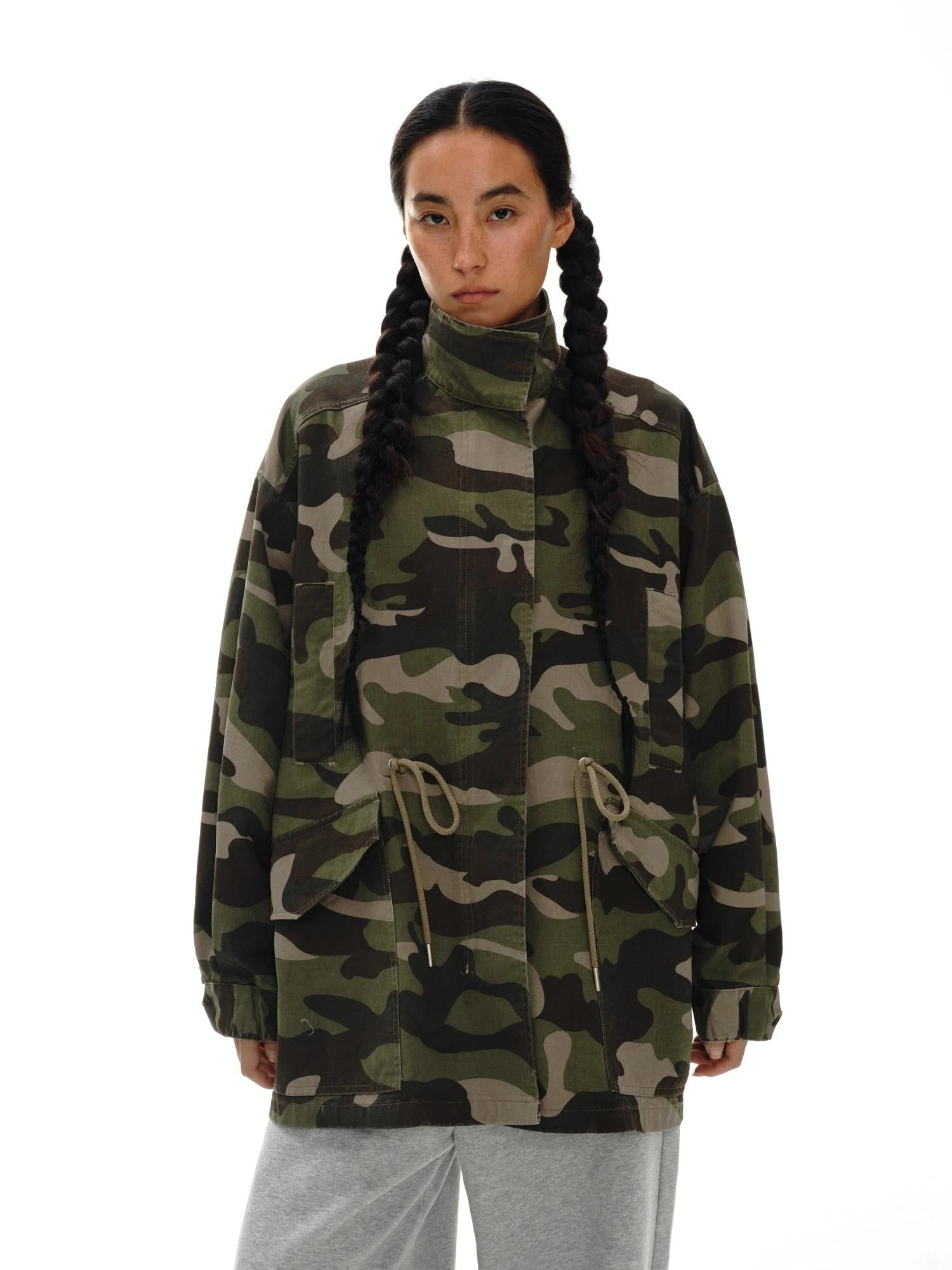 Vintage Washed Camo Utility Jacket