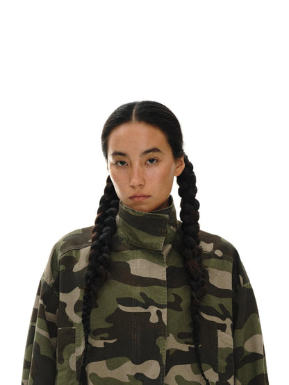 Vintage Washed Camo Utility Jacket
