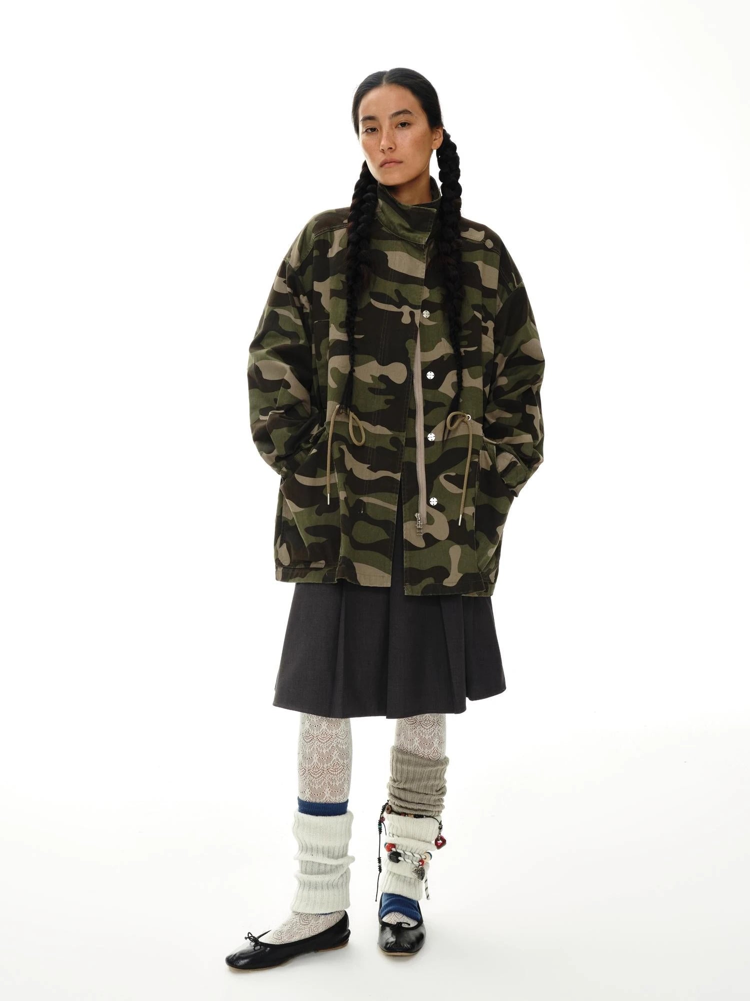 Vintage Washed Camo Utility Jacket