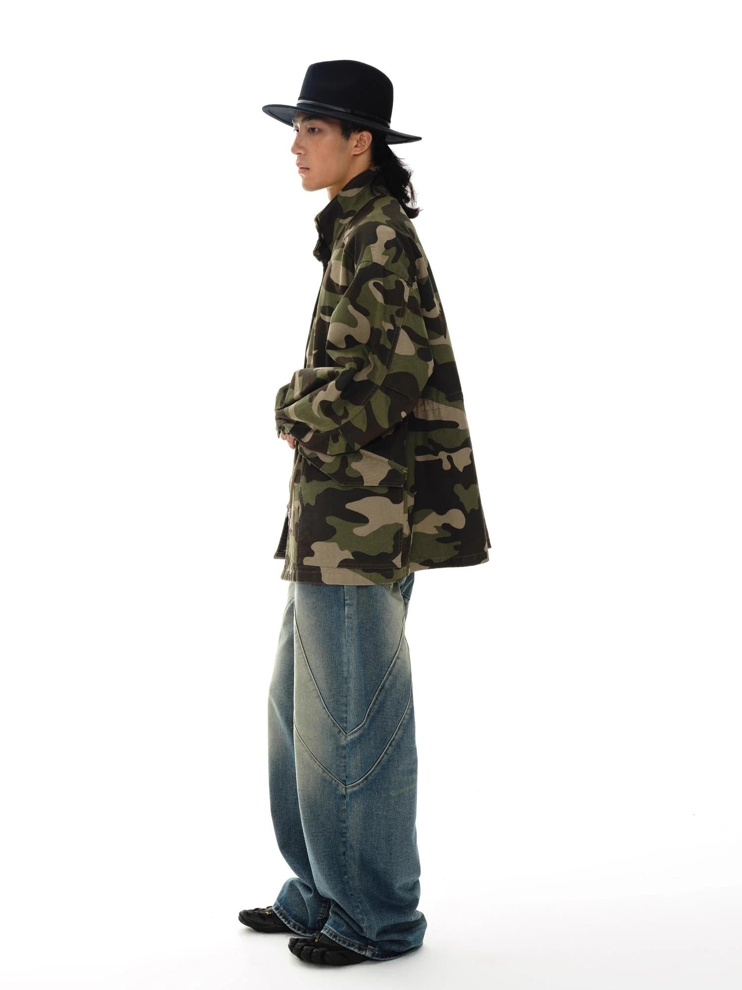 Vintage Washed Camo Utility Jacket