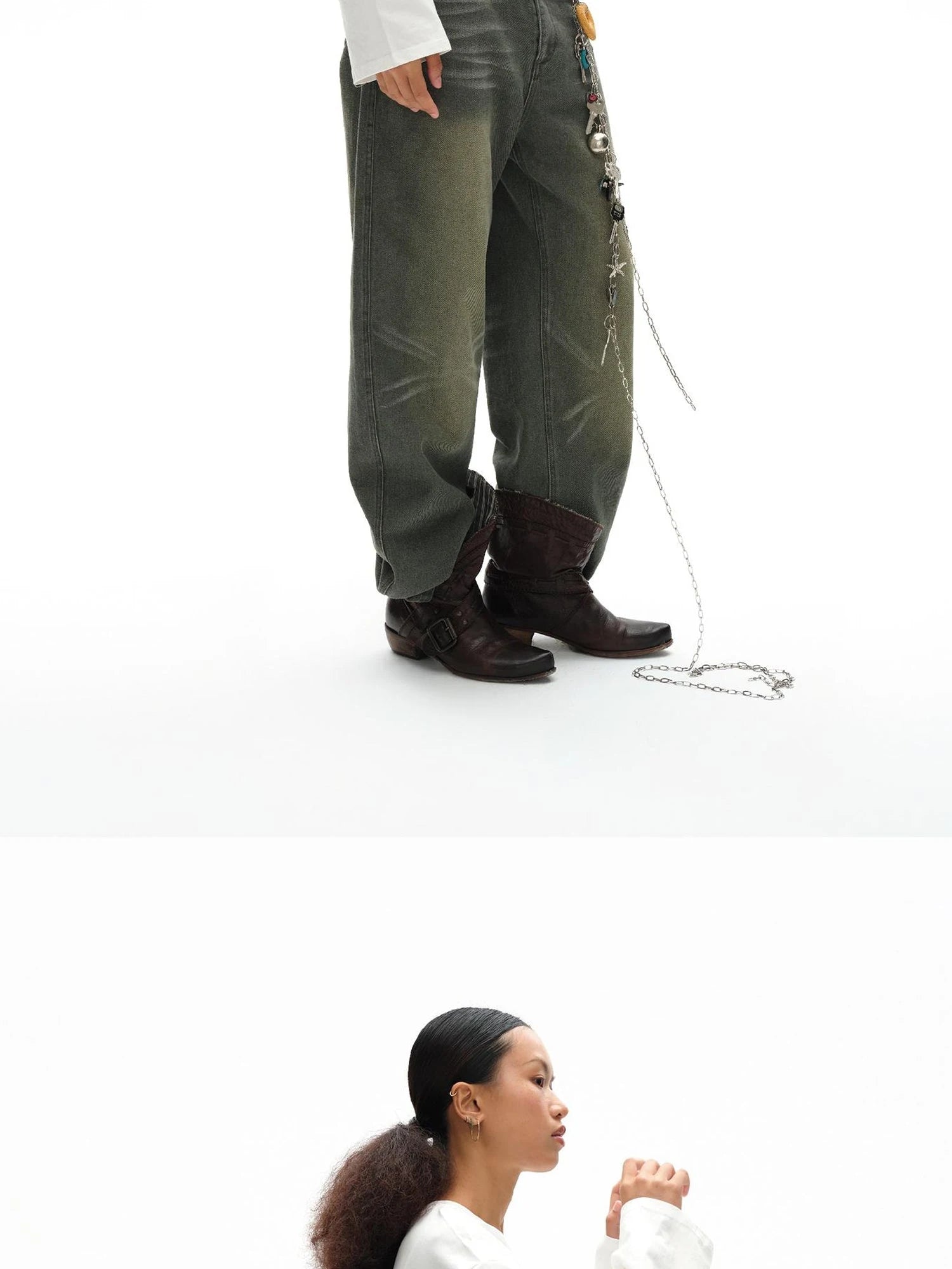 Vintage Washed Relaxed Fit Straight Leg Jeans