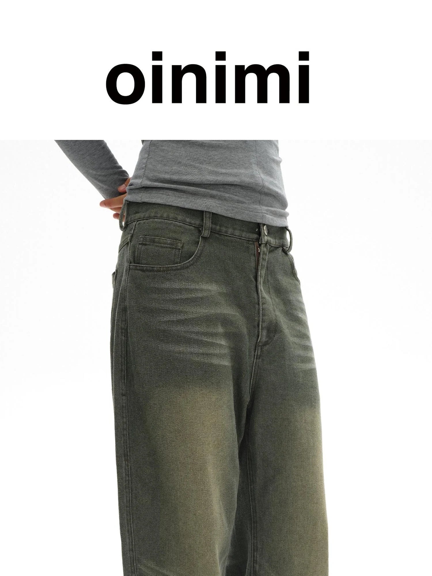 Vintage Washed Relaxed Fit Straight Leg Jeans