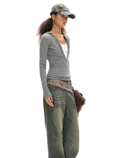 Vintage Washed Relaxed Fit Straight Leg Jeans