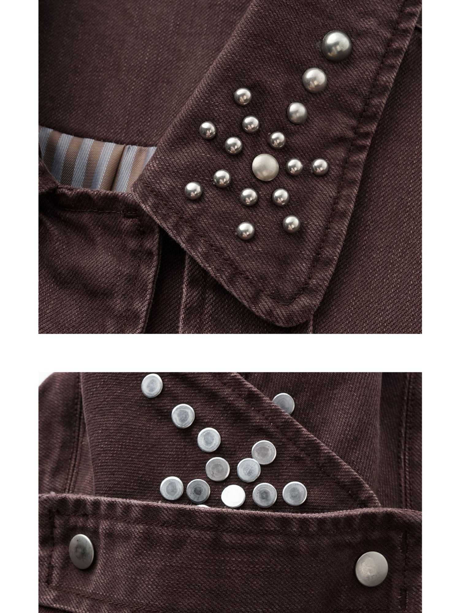oinimi Vintage Washed Workwear Jacket With Chest Patches