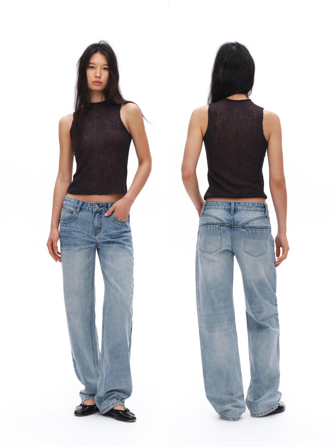 oinimi Washed Slim Fit Women&