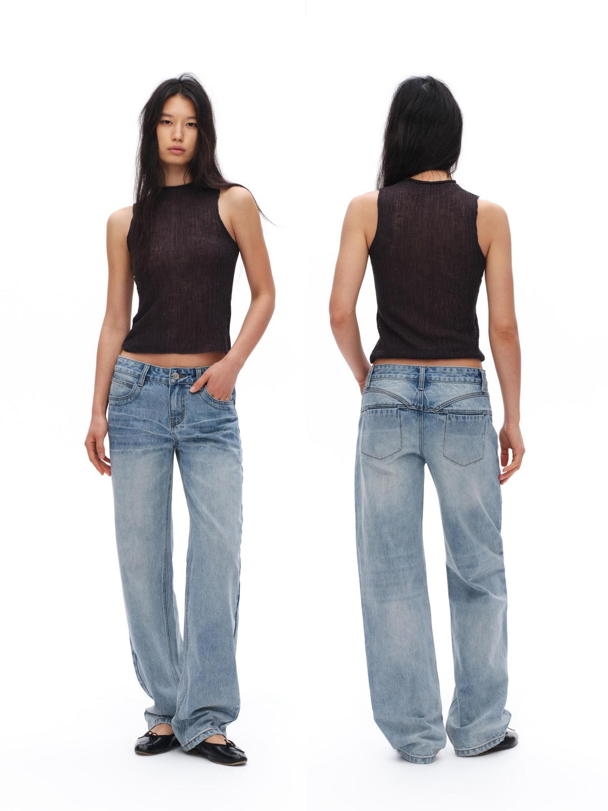 oinimi Washed Slim Fit Women&