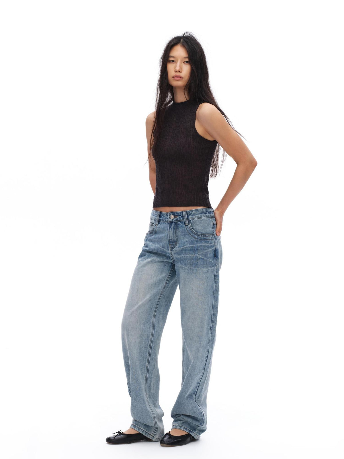 oinimi Washed Slim Fit Women&