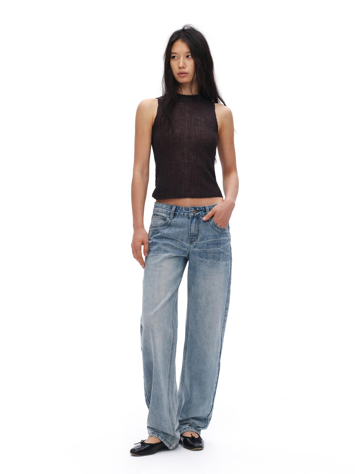 oinimi Washed Slim Fit Women&