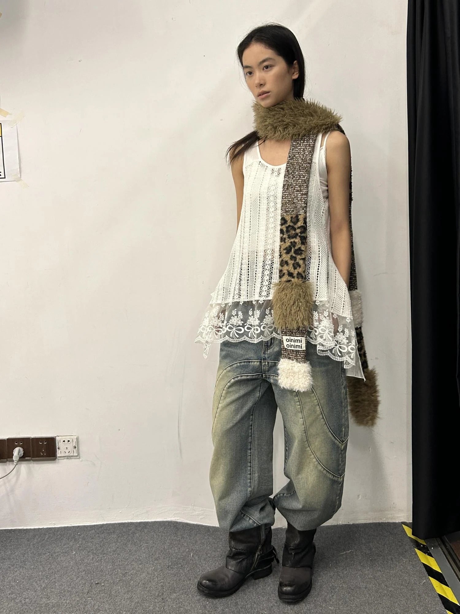 White Lace Bralette Layering Vest With Bow