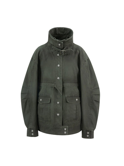 Vintage Distressed Cotton Workwear Reversible Long Short Jacket Coat